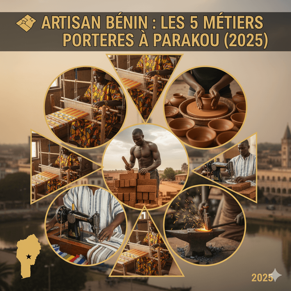 Artisan Bénin : les 5 métiers porteurs à Parakou (2025)